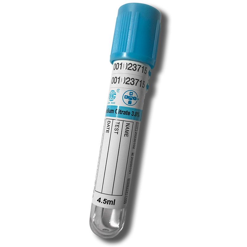 Пробірка Вакуумна, цитрат натрію (1:4) 3,8 % 13*75мм, 4,5мл, голуба кришка